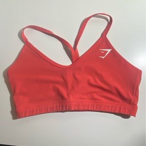 Gymshark V-Neck Sports Bra-  Red